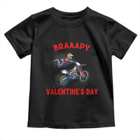 Braaapy Valentines Day Motocross Dirt Bikes Toddler T Shirt