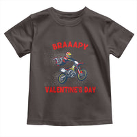 Braaapy Valentines Day Motocross Dirt Bikes Toddler T Shirt