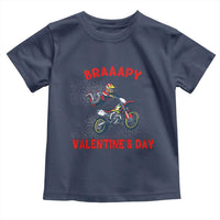 Braaapy Valentines Day Motocross Dirt Bikes Toddler T Shirt