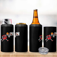 Basketball Valentines 4 in 1 Can Cooler Tumbler Cute Red Heart Playing Basketball Player Team Boys - Wonder Print Shop