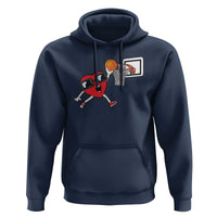 Basketball Valentines Hoodie Cute Red Heart Playing Basketball Player Team Boys - Wonder Print Shop