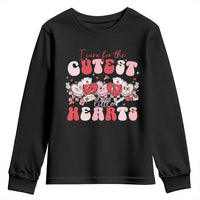 Nurse Valentine Gift Youth Sweatshirt Care For Cutest Little Hearts