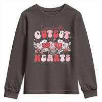 Nurse Valentine Gift Youth Sweatshirt Care For Cutest Little Hearts