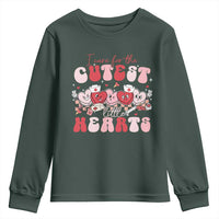 Nurse Valentine Gift Youth Sweatshirt Care For Cutest Little Hearts
