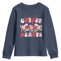 Nurse Valentine Gift Youth Sweatshirt Care For Cutest Little Hearts