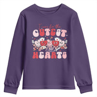 Nurse Valentine Gift Youth Sweatshirt Care For Cutest Little Hearts