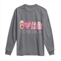 Valentine Coffee Long Sleeve Shirt Love Heart XOXO Cute Graphic Valentines Day