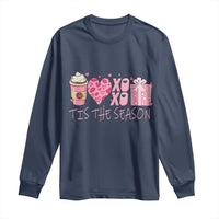 Valentine Coffee Long Sleeve Shirt Love Heart XOXO Cute Graphic Valentines Day