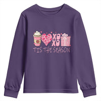 Valentine Coffee Youth Sweatshirt Love Heart XOXO Cute Graphic Valentines Day