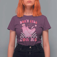 Funny Nurse Valentine Gift T Shirt For Women Don't Fall For Me ER RN