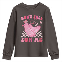 Funny Nurse Valentine Gift Youth Sweatshirt Don't Fall For Me ER RN