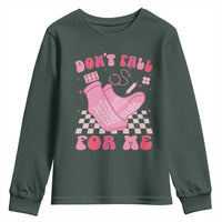 Funny Nurse Valentine Gift Youth Sweatshirt Don't Fall For Me ER RN
