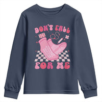 Funny Nurse Valentine Gift Youth Sweatshirt Don't Fall For Me ER RN