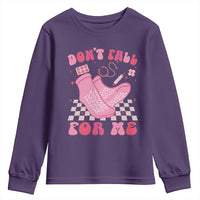 Funny Nurse Valentine Gift Youth Sweatshirt Don't Fall For Me ER RN
