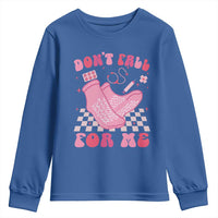Funny Nurse Valentine Gift Youth Sweatshirt Don't Fall For Me ER RN