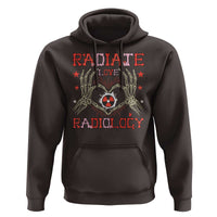 Valentines Radiology Hoodie Retro Rad Tech Skeleton Radiate Love Radiology