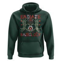 Valentines Radiology Hoodie Retro Rad Tech Skeleton Radiate Love Radiology