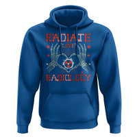 Valentines Radiology Hoodie Retro Rad Tech Skeleton Radiate Love Radiology