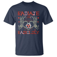 Valentines Radiology T Shirt Retro Rad Tech Skeleton Radiate Love Radiology