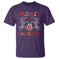 Valentines Radiology T Shirt Retro Rad Tech Skeleton Radiate Love Radiology