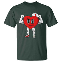 Heart Nurse Valentines Day T Shirt RN CNA ICU Cardiac Heart Anatomy