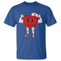 Heart Nurse Valentines Day T Shirt RN CNA ICU Cardiac Heart Anatomy