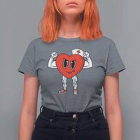 Heart Nurse Valentines Day T Shirt For Women RN CNA ICU Cardiac Heart Anatomy