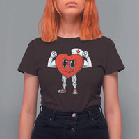 Heart Nurse Valentines Day T Shirt For Women RN CNA ICU Cardiac Heart Anatomy