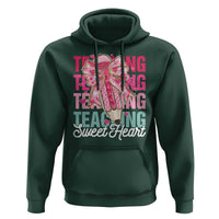 Teacher Valentine Coquette Bow Hoodie Teaching Sweethearts