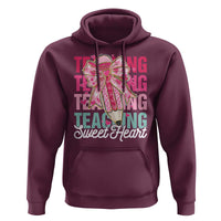 Teacher Valentine Coquette Bow Hoodie Teaching Sweethearts