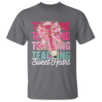 Teacher Valentine Coquette Bow T Shirt Teaching Sweethearts