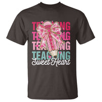 Teacher Valentine Coquette Bow T Shirt Teaching Sweethearts