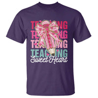 Teacher Valentine Coquette Bow T Shirt Teaching Sweethearts