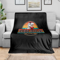 Vintage Valentines Dinosaur Throw Blanket Funny Dino Meme Skibidi Rizzler - Wonder Print Shop