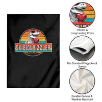 Vintage Valentines Dinosaur Garden Flag Funny Dino Meme Skibidi Rizzler - Wonder Print Shop