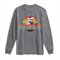 Vintage Valentines Dinosaur Long Sleeve Shirt Funny Dino Meme Skibidi Rizzler - Wonder Print Shop