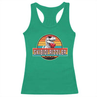 Vintage Valentines Dinosaur Racerback Tank Top Funny Dino Meme Skibidi Rizzler - Wonder Print Shop