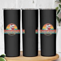 Vintage Valentines Dinosaur Skinny Tumbler Funny Dino Meme Skibidi Rizzler - Wonder Print Shop