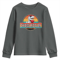 Vintage Valentines Dinosaur Youth Sweatshirt Funny Dino Meme Skibidi Rizzler - Wonder Print Shop