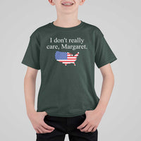 I Don't Really Care Margaret Vice President Jd Vance T Shirt For Kid USA Flag