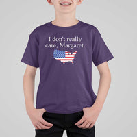 I Don't Really Care Margaret Vice President Jd Vance T Shirt For Kid USA Flag