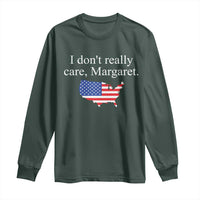 I Don't Really Care Margaret Vice President Jd Vance Long Sleeve Shirt USA Flag