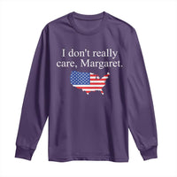 I Don't Really Care Margaret Vice President Jd Vance Long Sleeve Shirt USA Flag