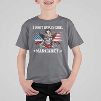 Vice President Jd Vance T Shirt For Kid Cowboy Skull American Flag I Don't Really Care Margaret