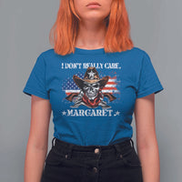 Vice President Jd Vance T Shirt For Women Cowboy Skull American Flag I Don't Really Care Margaret