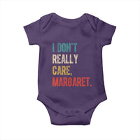 Retro I Don't Really Care Margaret Vice President Jd Vance Baby Onesie