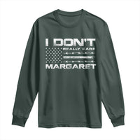 I Don't Really Care Margaret VP Jd Vance Long Sleeve Shirt American Flag