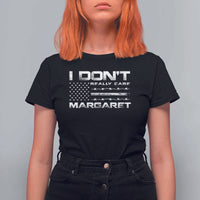 I Don't Really Care Margaret VP Jd Vance T Shirt For Women American Flag