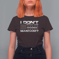 I Don't Really Care Margaret VP Jd Vance T Shirt For Women American Flag