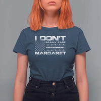 I Don't Really Care Margaret VP Jd Vance T Shirt For Women American Flag